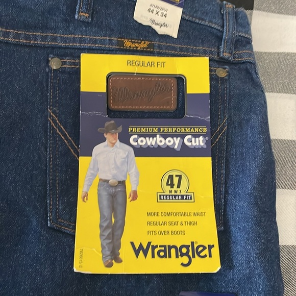Wrangler Premium Performance Cowboy Cut 47 MWZ Regular Fit Jeans Cotton 44 x 35 - Picture 3 of 12